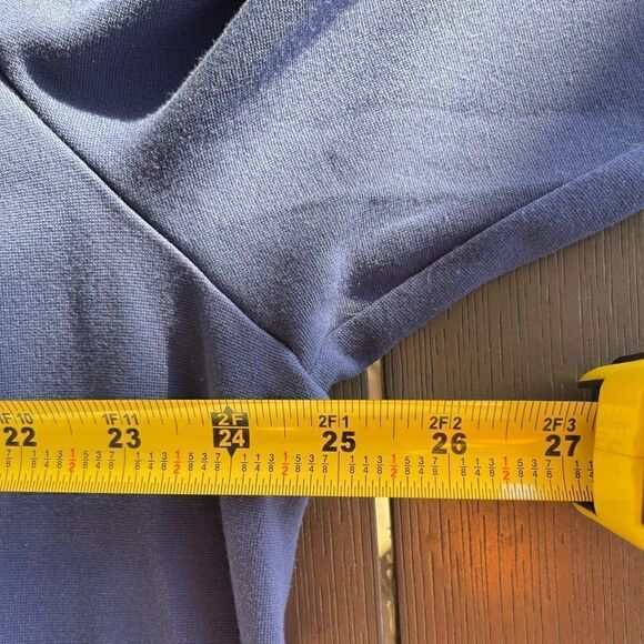 J Jill Extra Blue seamed ponte 3/4 Sleeve Midi Dress, Size X3 - Picture 9 of 14